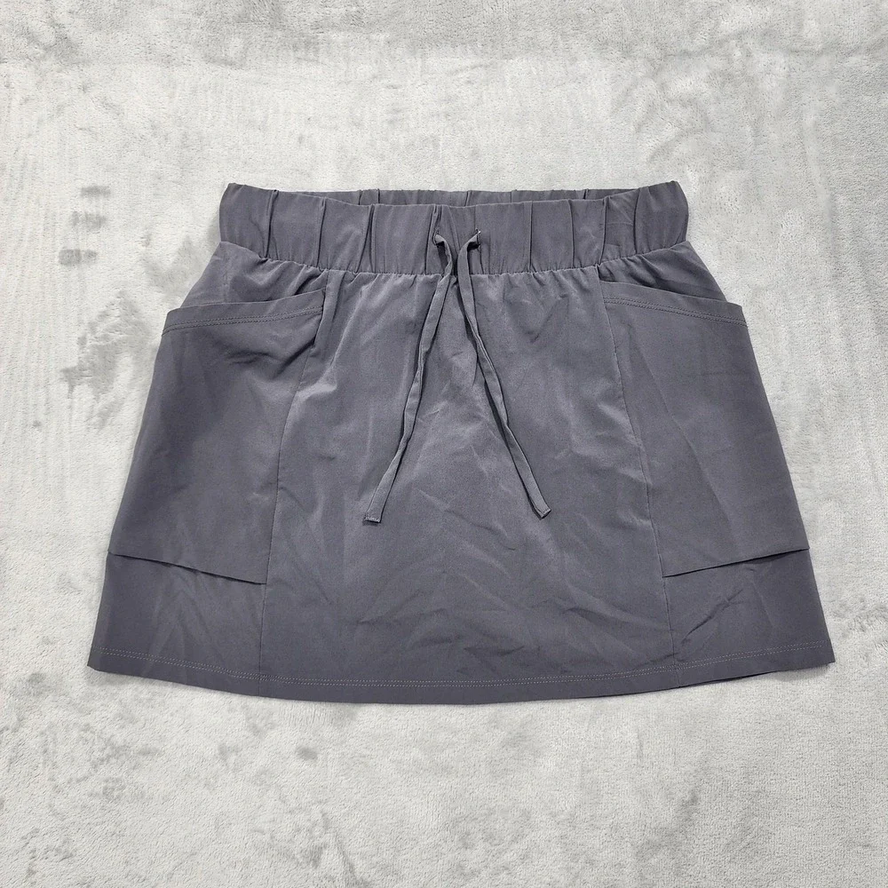 All In Motion Skort Womens XS Gray Athletic Stretch Pockets Lined Running Tennis